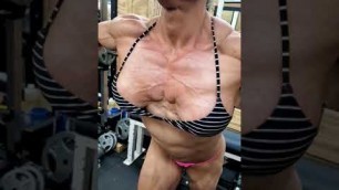 'Alien Chest Woman Bodybuilder | Fitness Shift'