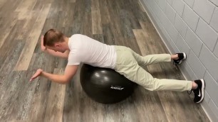 'Lifting a Globe on a Stability Ball Exercise | Stability Ball | Stability ball Workout'