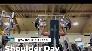 '#workout #shoulder #24hourfitness   My daily routine for a more defined shoulders'