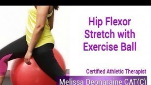 'Hip Flexor Stretch with Exercise Ball'