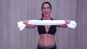 'One Minute Exercises AB Towel Twisters - Creative Commons - Laura London Fitness'