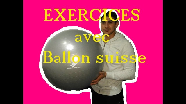 'EXERCICES avec ballon suisse - exercice de musculation à faire a la maison'