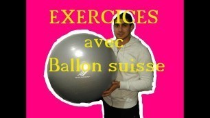 'EXERCICES avec ballon suisse - exercice de musculation à faire a la maison'