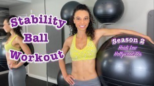 'Stability Ball Workout | 7min | Hollywood Abs #yogaball #core #abs'