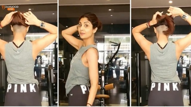 '#Shilpashetty with an undercut buzz cut! 