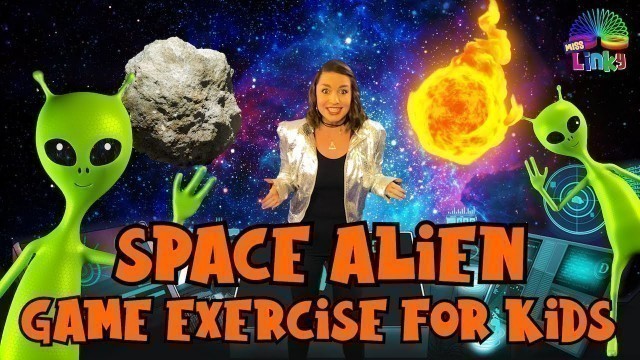 'Space Alien Game Exercise for Kids | Learn about the Solar System | Indoor Workout for Children'