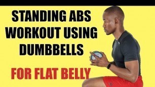 'Standing Abs Workout Using Dumbbells 