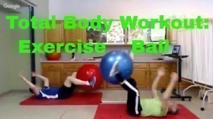 'Total Body Exercise Ball Workout Routine (Beginner to Advanced for PhysioBall, Swiss Ball, ETC.)'