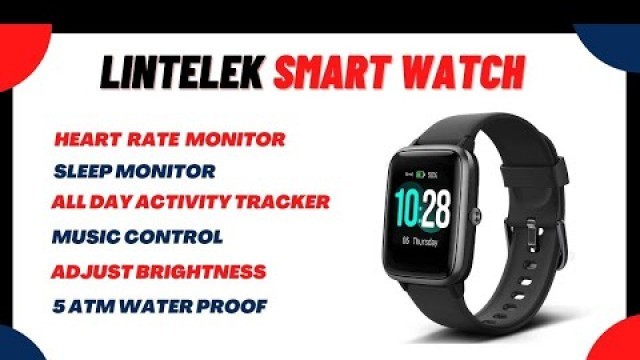 'Lintelek Smart Watch| Full Touch Screen| HR Monitor| IP68 Waterproof|Sleep Tracker|Stopwatch'