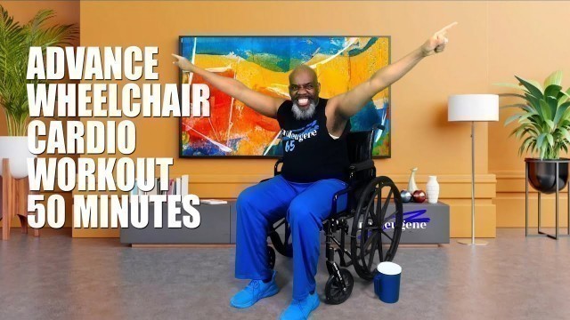 'Advanced Seated Cardio Wheelchair or Chair Upper Body Fitness | | 50 Minutes | Abs & Stretch'