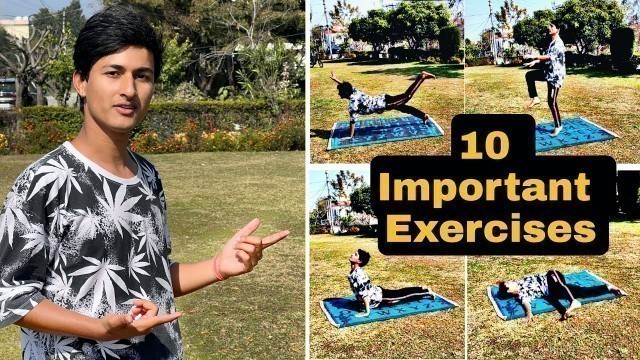 '10 important exercises for your body fitness and good health / workouts for weight lose at home.'