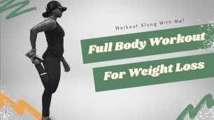 'Full Body Workout For Weight Loss // AT HOME WORKOUT WITH ME | Stephanie Marie Fitness'