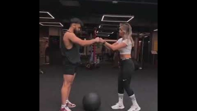 'Couples Fitness Goals ❤️ romantic couple at gym || romantic whatsapp status tag your love partner'