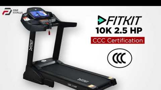 'Fitkit 10K 2.5HP CCC Certified Motorised Treadmill with 1 Year OneFitPlus Membership'
