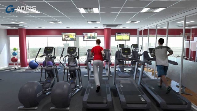 'Nestle Company - Gym Interior Visualisation'