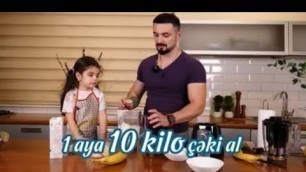 '1 aya  10 kilo çəki artır . 1 aya 10 kq al ... #kökelmek #kökəlmək #trend #kiloal #tefal #fitness'