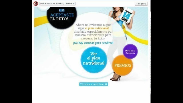 'Nestle Fitness Aplicación Facebook'