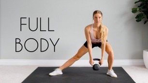 '15 min FULL BODY Kettlebell Shred Workout (At Home)'