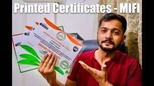 'Printed Certificates - Guru Mann\'s Mission India Fitness Institute'