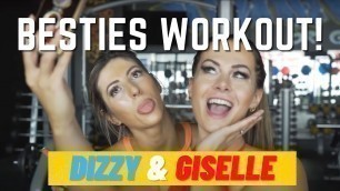 'Dizzy & Giselle grinding hard at the gym!'