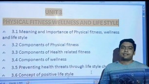 'PHYSICAL FITNESS, WELLNESS & LIFESTYLE UNIT 3 CLASS 11th'