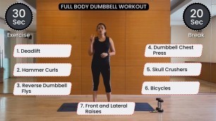 '12 Mins Full Body Dumbbell Home Workout by BFY Faculty Urvashi Agarwal | #dumbbell #workout #health'