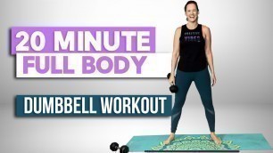 '20 Minute FULL BODY Dumbbell Workout | Beginner'