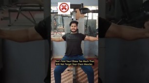 'Wrong Vs Right Exercise at gym | Pec deck fly | Butterfly Exercise kaise kare | #shorts #pecdecfly'