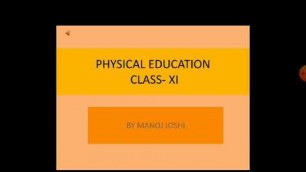 'Physical education class XI'