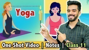 'Yoga | Class 11 | Unit - 3 | FREE Notes with Imp Question 