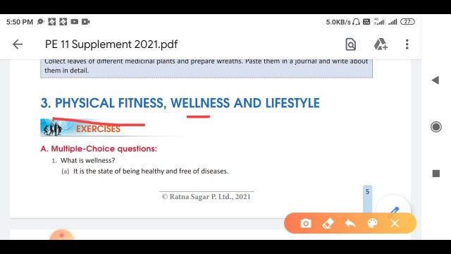 'Physical fitness wellness and lifestyle, term first MCQ'