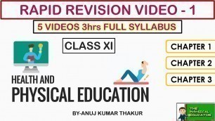 'Class 11 Physical Education I Revision Video 1 I Full Syllabus'