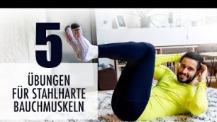 '5 Übungen für deine Bauchmuskeln | 5 Minuten Workout für Zuhause | ACHILLES RUNNING'