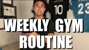 'Professional Soccer Player’s Weekly Gym Training Routine'