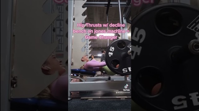 'Hip Thrusts form for short girls | fitness tips workout, gym, leg day exercise #shorts'