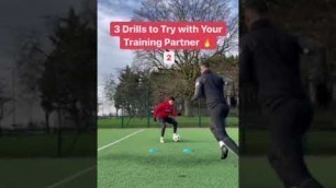 '3 Drills to try with your Training partner  #Shorts #soccer #football #skills'