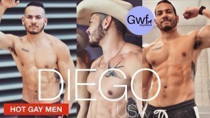 'Hot OF star DIEGO from New York, USA  | Gay fitness models by GayWoof | Gay short videos'
