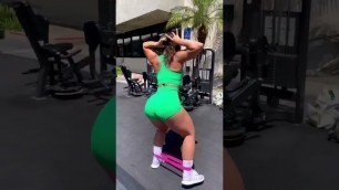 'Hot Fitness Model with Big Booty Big Butt Size Hot  Model'