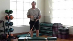 'Golf Fitness Exercises - Tubing Lat Rows Exercises: Randy Myers at www.mygogi.org'