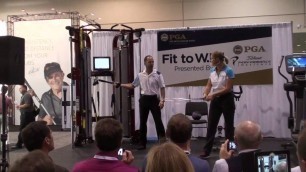 'Golf Fitness Exercises Demonstrated by Kai Fusser and Charlotta Sorenstam - 2013 PGA Show'