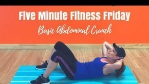 'Five Minute Fitness Friday - Basic Abdominal Crunch'