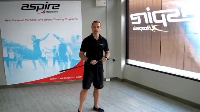 'Golf Fitness | Golf Flexibility Exercises - hamstring stretch and posture strength'