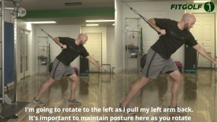 'Exercises for Golf - Decline Cable Press with Rotation'