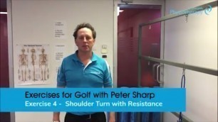 'Exercises for Golf Part 4  - Shoulder Turn with Resistance'