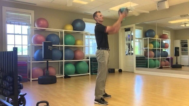 'golf workout with Medicine ball power exercises for longer drives.'