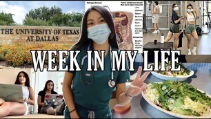 'WEEK IN MY LIFE AS A PRE-PA STUDENT! // School, hospital, gym + more'