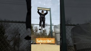 'Pull-ups at the train station #calasthenics #gym #fitness #pullupbar #phillyphitfreaks'