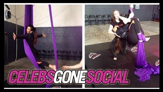 'Kourtney & Khloe Kardashian\'s Arial Workout -- Celebs Gone Social for Jan. 31, 2014'