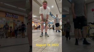 'Train Station Push Ups! August 18, 2022 #pushups #shorts #vlog #vancouver #public #fearless'