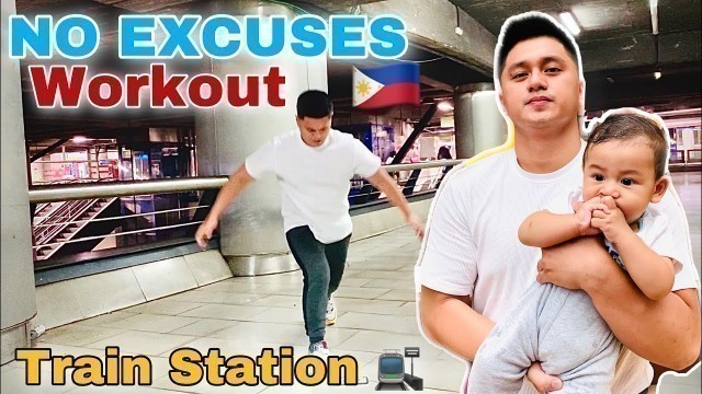 'JRAG Road To Fitness | Day 20 | Pinoy Workout Inside Train Station (Metro)  | No Excuses'